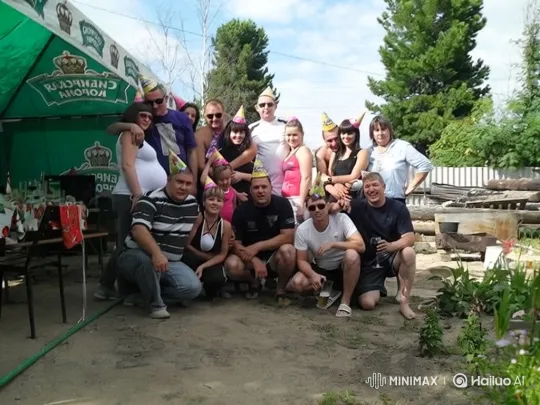Animated Outdoor Party Group Poses for Photo – AI Generated Video | Hailuo AI