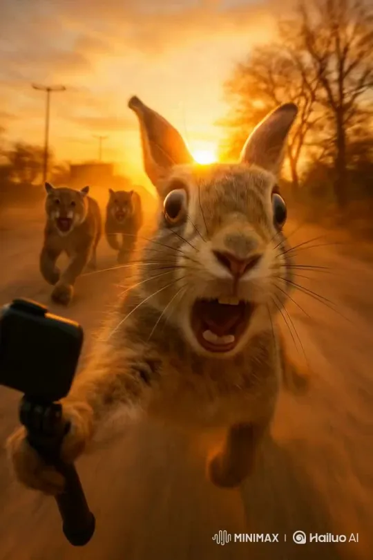 Mountain Lions Near the Highway – AI Generated Video | Hailuo AI