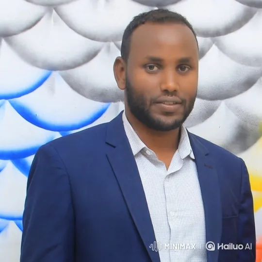 Man Delivers Formal Address in Front of Patterned Wall – AI Generated Video | Hailuo AI