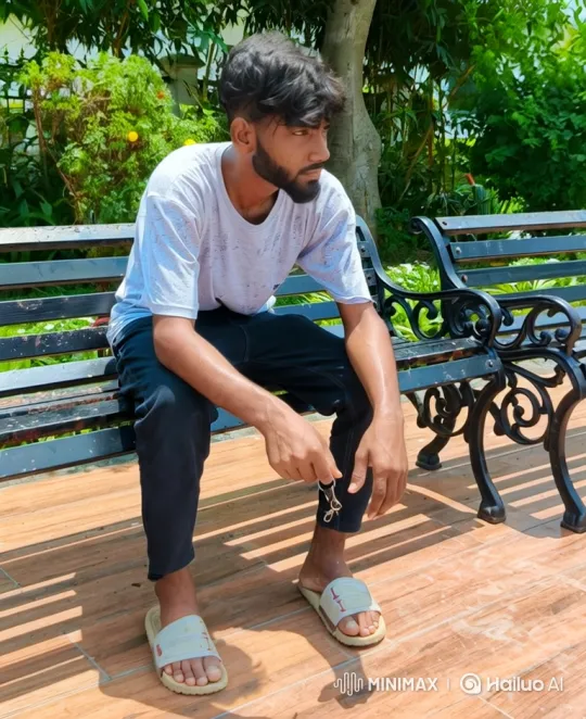Young Couple Shares Quiet Moment on Park Bench – AI Generated Video | Hailuo AI