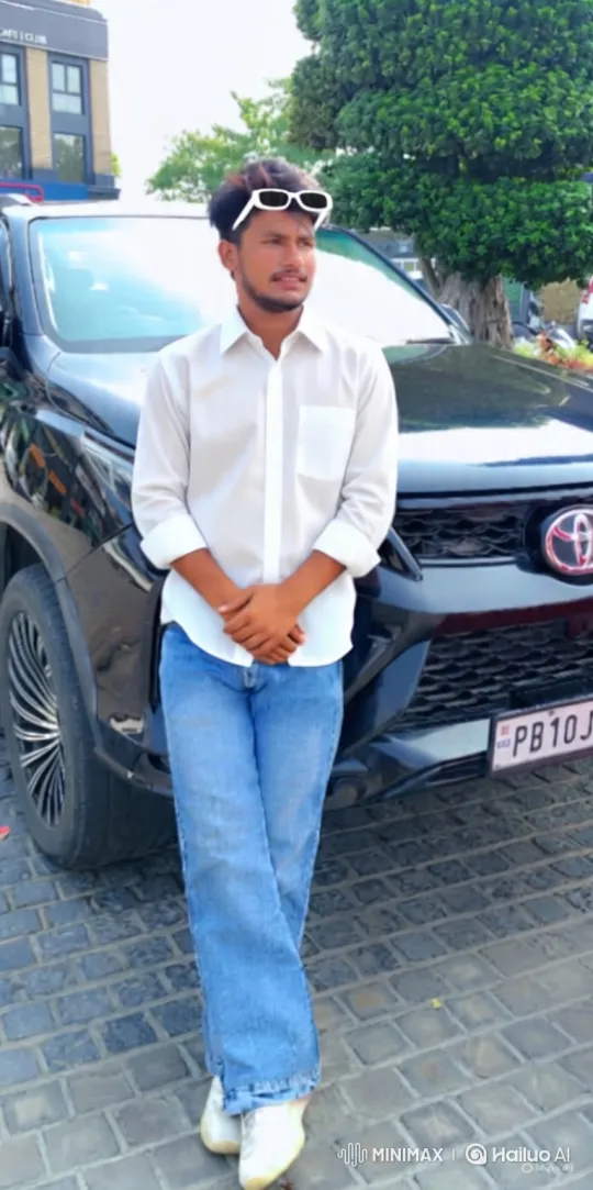 Young Man Contemplates by SUV in Daylight Scene – AI Generated Video | Hailuo AI