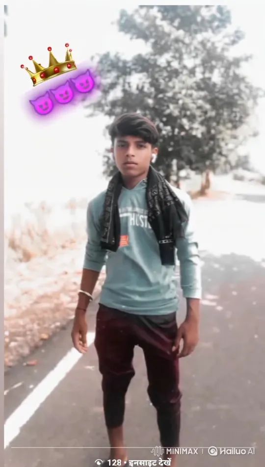 Young Man Stands Calmly Amidst Gentle Breeze on Deserted Road – AI Generated Video | Hailuo AI