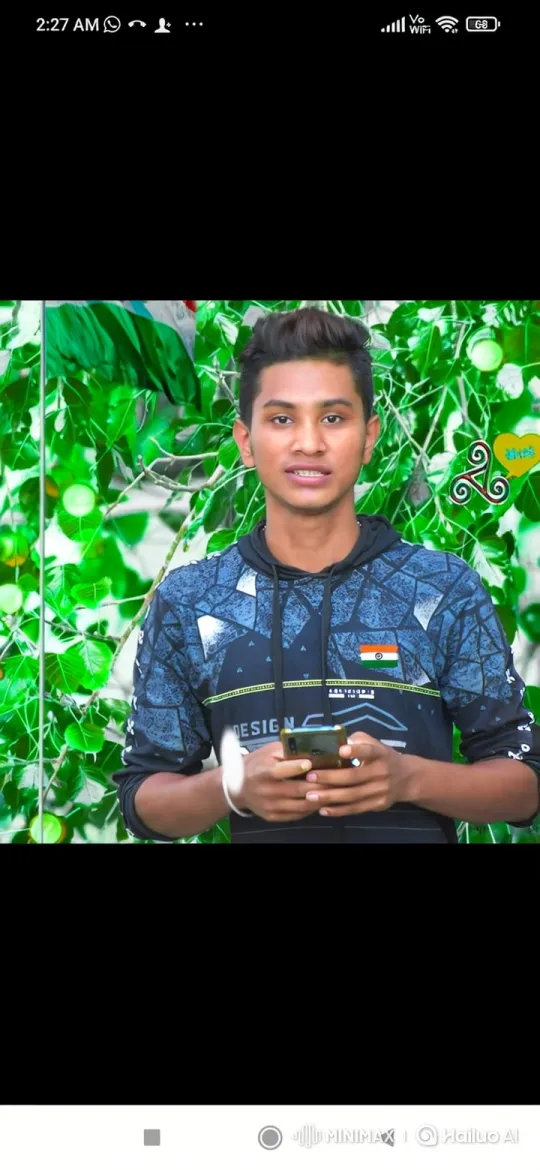 Young Man Smiles Gently in Lush Greenery – AI Generated Video | Hailuo AI