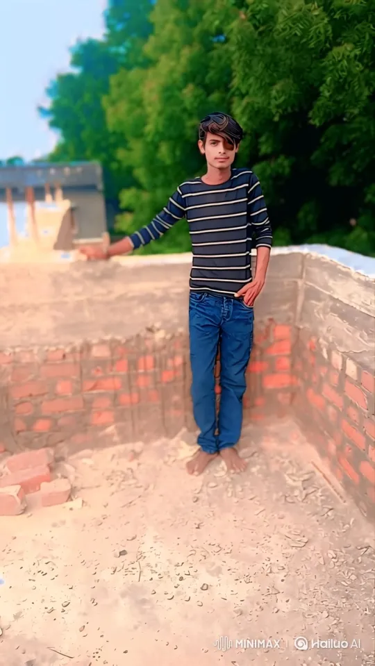 Young Man on Rooftop: Static Pose with Tracking Shot – AI Generated Video | Hailuo AI