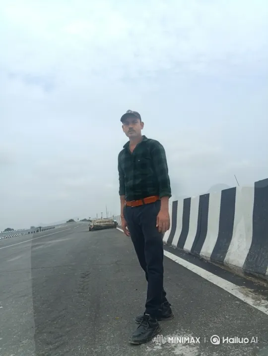 Man Stands on Empty Highway Amidst Stillness – AI Generated Video | Hailuo AI