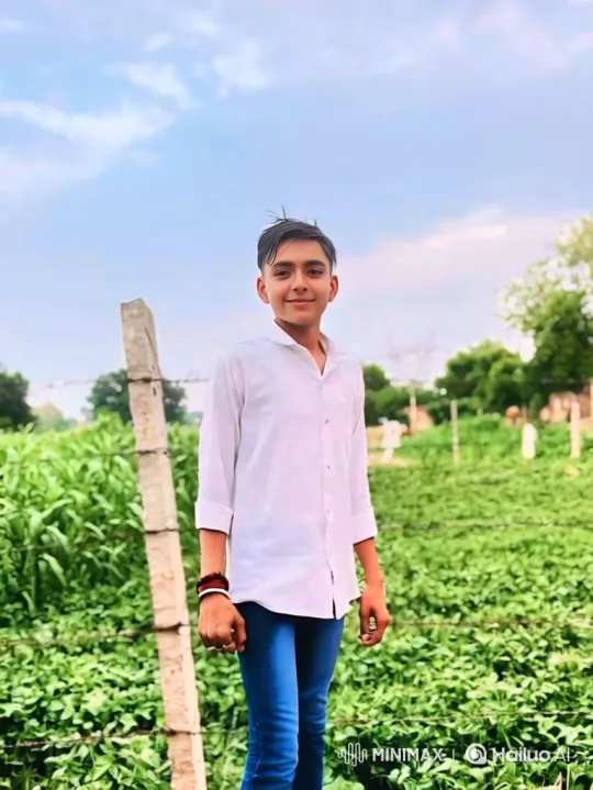 Young Boy and Older Man Meet in Lush Field – AI Generated Video | Hailuo AI