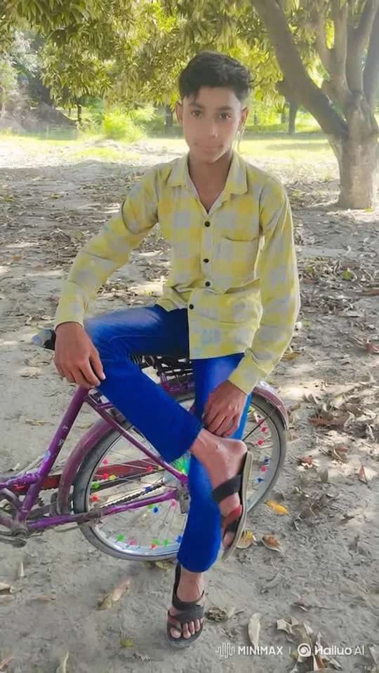Young Boy on Bicycle in Woods - A Moment of Calm – AI Generated Video | Hailuo AI