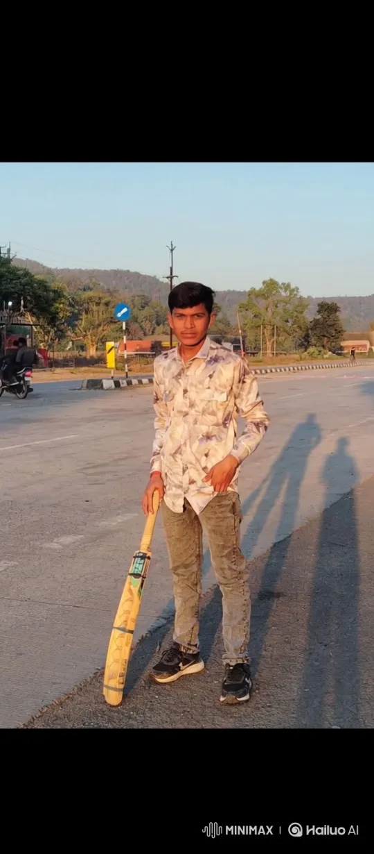 Young Man Prepares for Departure with Cricket Bat – AI Generated Video | Hailuo AI