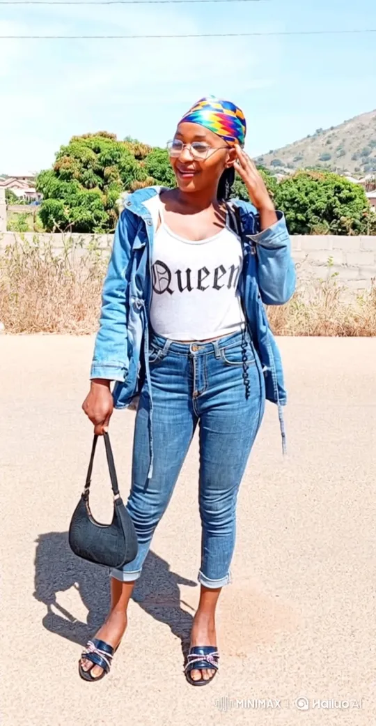 Stylish Woman Poses Confidently on Sunny Road – AI Generated Video | Hailuo AI