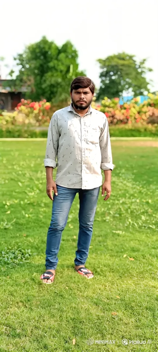 Man Stands Still in Park, Experiences Gentle Breeze – AI Generated Video | Hailuo AI