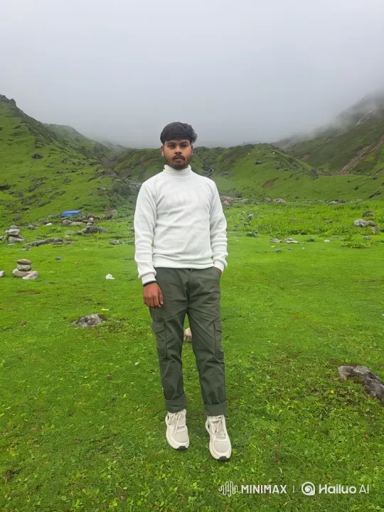 Young Man Meets Narendra Modi in Peaceful Meadow – AI Generated Video | Hailuo AI