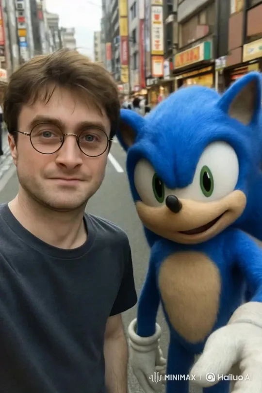 Harry Potter Meets Sonic in Tokyo Adventure – AI Generated Video | Hailuo AI
