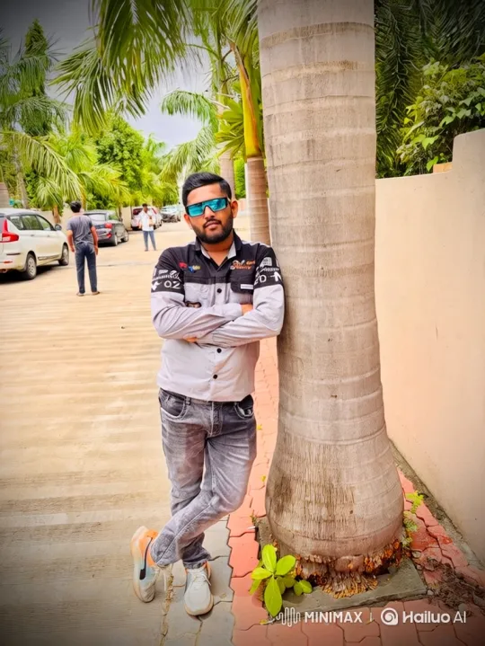 Young Man in Sunglasses Stands Confidently Looking at the Camera – AI Generated Video | Hailuo AI