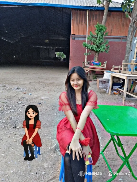 Woman and Cartoon Character: 180-Degree Camera Orbit – AI Generated Video | Hailuo AI