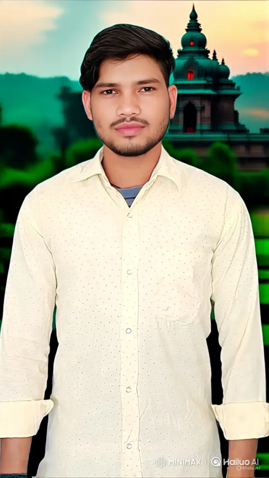 Young Man in Polka-Dotted Shirt smiles at the camera – AI Generated Video | Hailuo AI