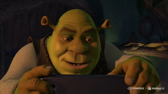 Shrek Vlogging, Donkey Interrupts – AI Generated Video | Hailuo AI