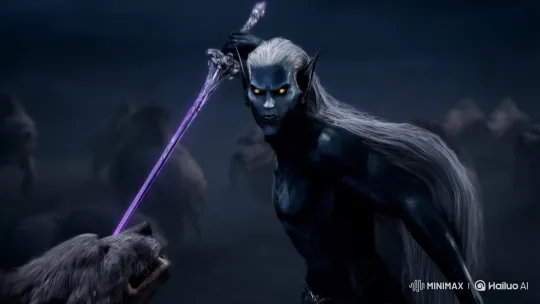 Drow Azag Slaughters Gnolls with Deadly Grace – AI Generated Video | Hailuo AI