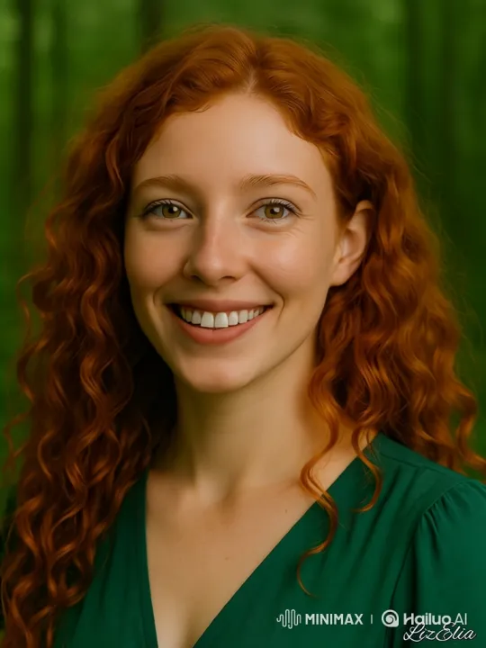 Young Woman Shares Secret Tale in Lush Green Setting – AI Generated Video | Hailuo AI