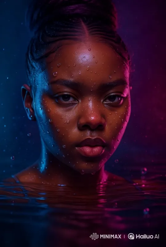 Serene Emergence: A Woman's Tranquil Encounter with Water – AI Generated Video | Hailuo AI