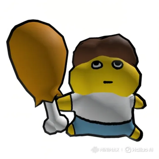 Cartoon Character Enjoying a Chicken Leg – AI Generated Video | Hailuo AI