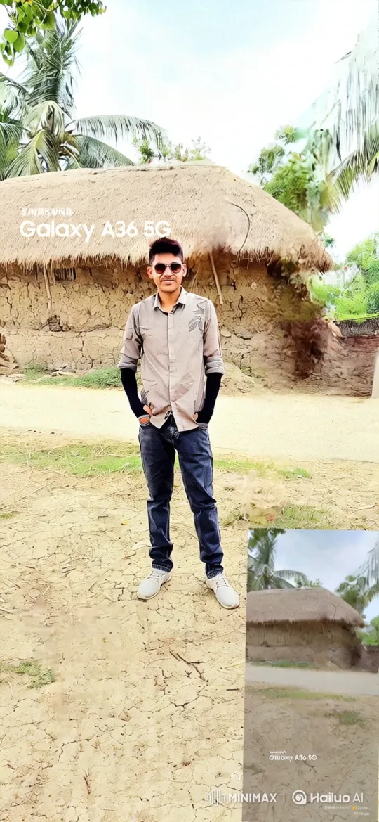 Young Man Poses in Rural Setting with Dynamic Camera Movement – AI Generated Video | Hailuo AI