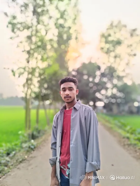 Young Couple Shares a Serene Moment in a Golden-Hour Park – AI Generated Video | Hailuo AI