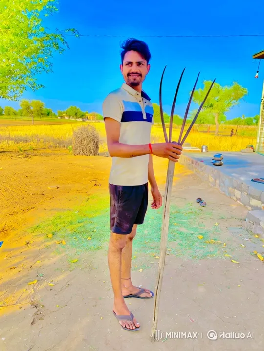 Young Farmer Meets Narendra Modi in Rural Setting – AI Generated Video | Hailuo AI