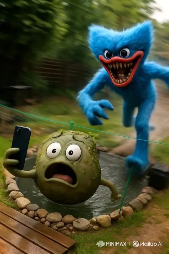 Huggy Wuggy in Our Garden – AI Generated Video | Hailuo AI