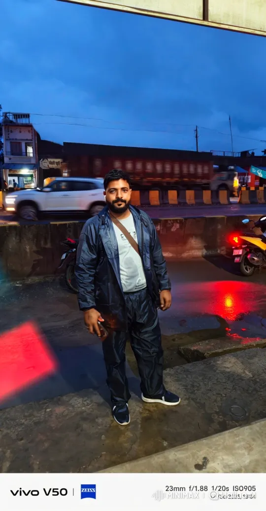 Modi greets man on rain-soaked street at dusk – AI Generated Video | Hailuo AI