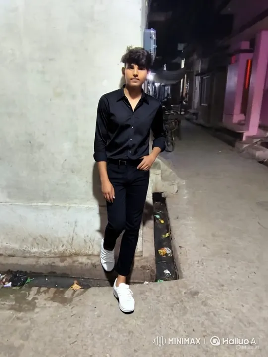 Stylish Man Posing in Alley at Night – AI Generated Video | Hailuo AI