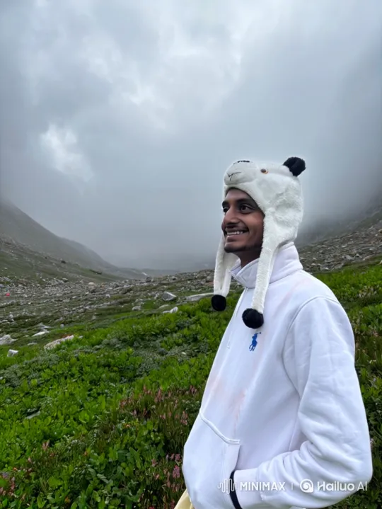 Young Man on Mountain to Earth from Space Panorama – AI Generated Video | Hailuo AI