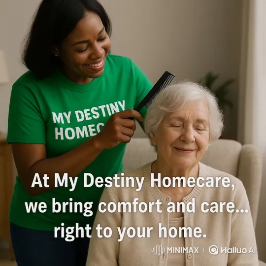 Caregiver Gently Styles Elderly Woman's Hair – AI Generated Video | Hailuo AI