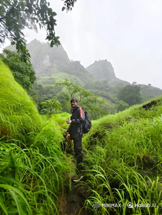 Man on Mountain to Earth from Space Panorama – AI Generated Video | Hailuo AI