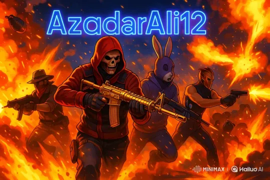 Intense Firefight with Armed Figures and Explosions – AI Generated Video | Hailuo AI