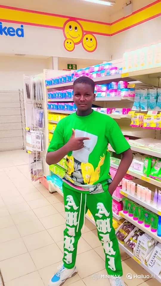 Young Man in Green Sweatsuit Showcases Fashion and Luxury – AI Generated Video | Hailuo AI