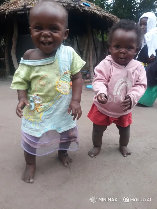 Joyful Luniya and Curious Zaituna on Dirt Path – AI Generated Video | Hailuo AI