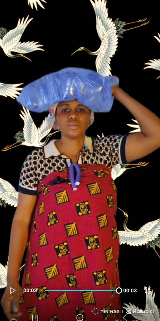 Nigerian Woman Flees with Sachet Water Amid Chase – AI Generated Video | Hailuo AI
