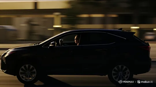 Golden Hour Drive: Luxury SUV in Motion – AI Generated Video | Hailuo AI
