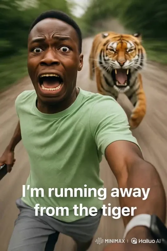Escape from the Pursuing Tiger – AI Generated Video | Hailuo AI