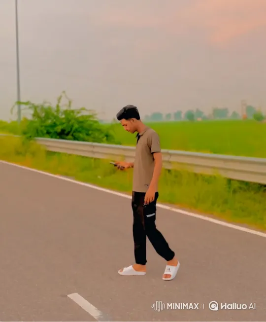Young Man Meets Politician Resembling Modi on Country Road – AI Generated Video | Hailuo AI
