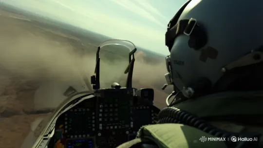 Fighter Jet Pilot Bombing Enemy Stronghold – AI Generated Video | Hailuo AI
