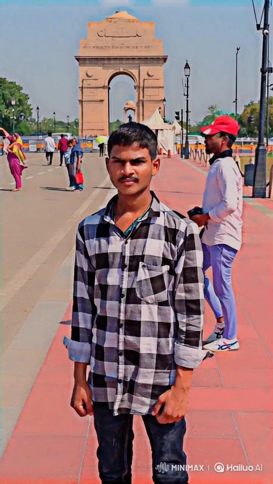 Young Man Surprised by Narendra Modi at India Gate – AI Generated Video | Hailuo AI