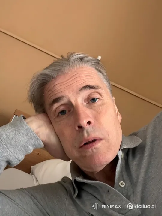 Middle-aged couple shares tender moment in bedroom – AI Generated Video | Hailuo AI