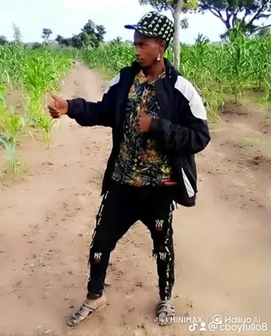 Young Person Poses in Cornfield with Dynamic Tracking Shot – AI Generated Video | Hailuo AI