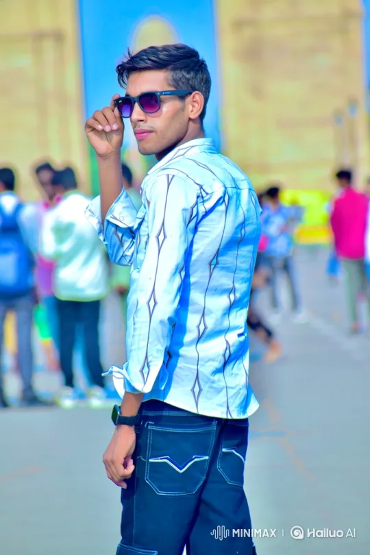 Young Man in Slow Motion with Sunglasses Reveal – AI Generated Video | Hailuo AI