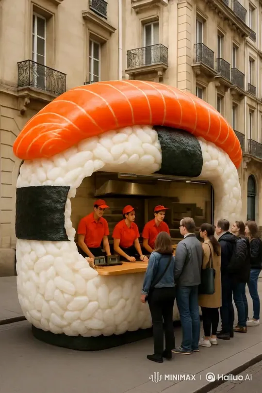 Variety of Popular Fast Foods: Sushi, Sandwiches, Pizza, Burgers – AI Generated Video | Hailuo AI
