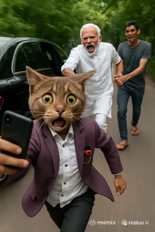 Young Man Meets Indian PM by Luxury Car in Daylight – AI Generated Video | Hailuo AI