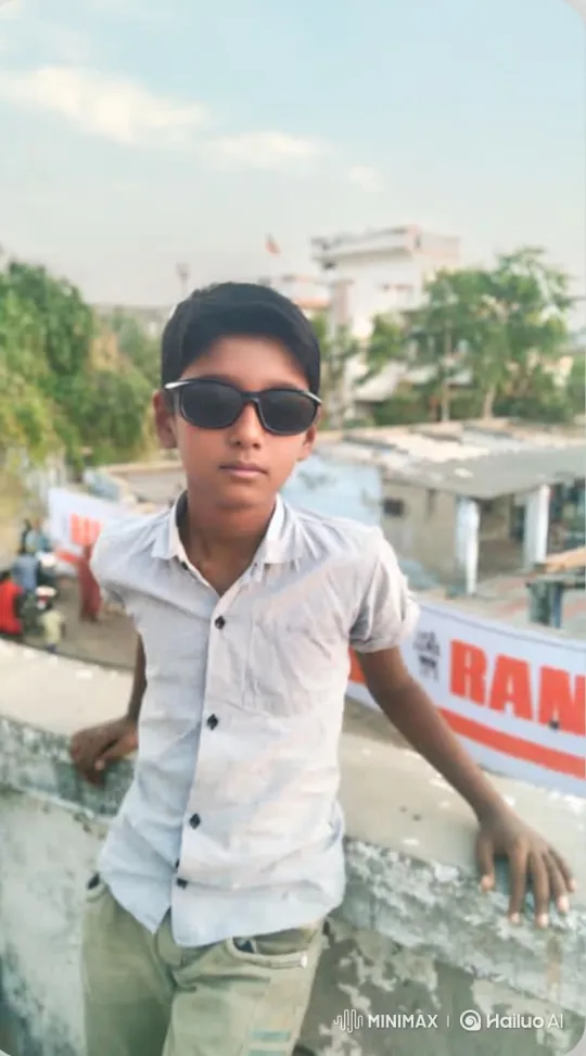 Young Boy and Distinguished Man Meet on Rooftop – AI Generated Video | Hailuo AI