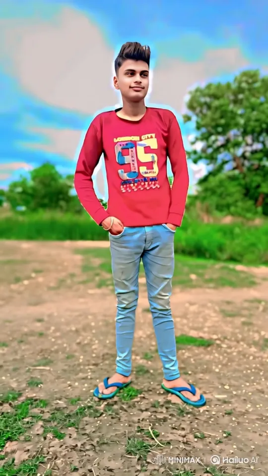 Young Man on Path: Slow Zoom and Smile – AI Generated Video | Hailuo AI