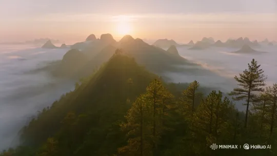 Vietnamese Mountain Landscape at Sunrise – AI Generated Video | Hailuo AI